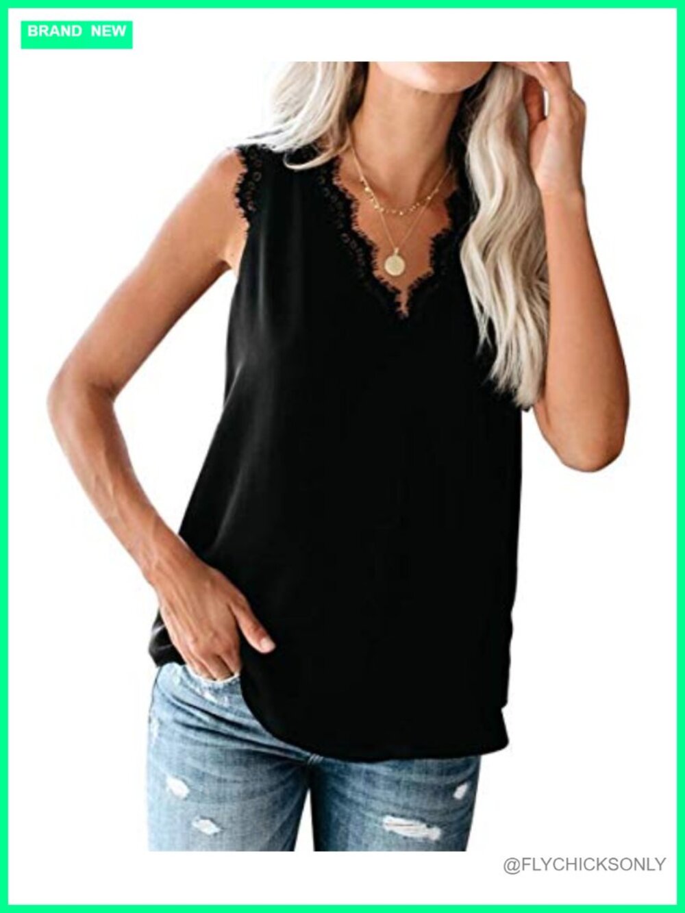 Lace Trim Sleeveless Cami Tank Top Dressy Satin Camisole